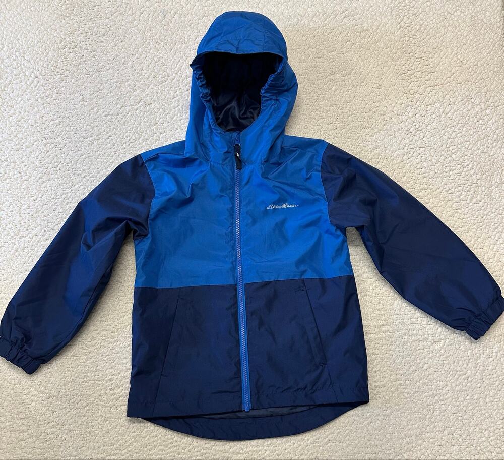 Eddie Bauer Boys Hooded Windbreaker Jacket Size XS